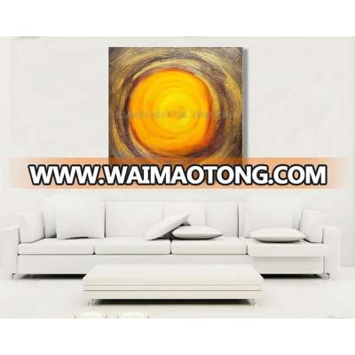 Hand-painted High Quality Modern Abstract Roundness Oil Painting on Canvas Handmade Large Abstract Yellow Circle Oil Painting