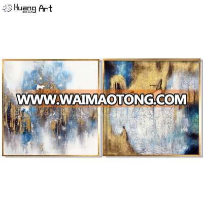 Professional Manufacturer Oil Painting Supply Handmade Modern Gold Abstract Landscape Painting On Canvas for Hotel or Home Decor