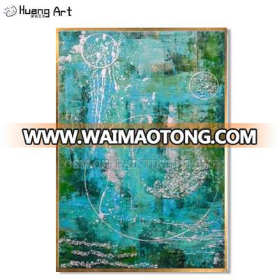 Artist Handmade High Quality Abstract Jade Color Oil Painting On Canvas Modern Emerald Green Oil Painting for Wall Art Picture