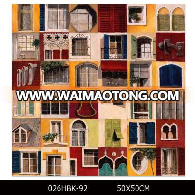 Fashion Design High Quality Modern Prints Houses Oil Painting For Wall Decoration Lots of Houses Print Painting on Canvas