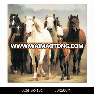 Wholesale Realistic Running Horses Oil Painting On Canvas Beautiful Horses Printed Painting For Wall Decoration